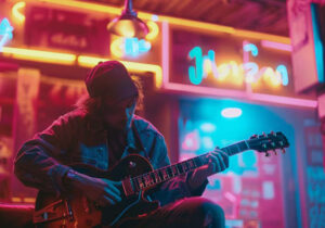 menikmati live music di bar